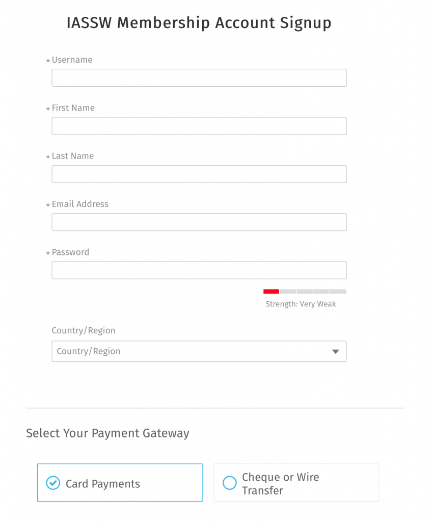 IASSW Membership Renewal Form