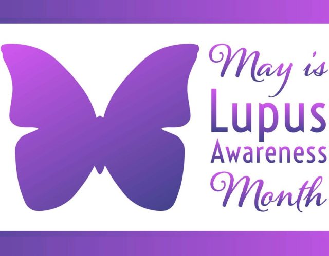 May is Lupus Awareness Month. Holiday concept. Template for background, banner, card, poster with text inscription. Vector EPS10 illustration.