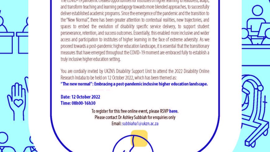 2022 Disability Research Indaba Invitation